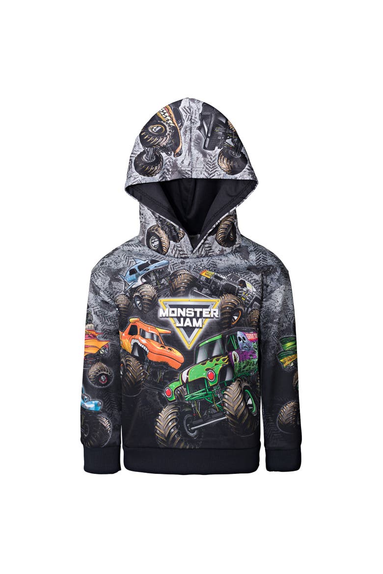 Fleece Hooded Sweatshirt, Alternate, color, Charcoal Grey