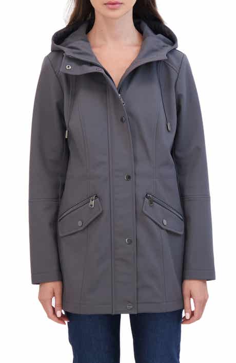 Sebby Water Resistant Hooded Softshell Coat