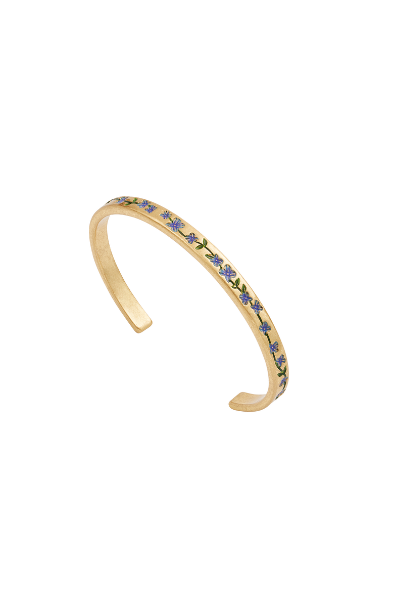 Fable England Forget Me Not Gold Bangle, Main, color, Gold