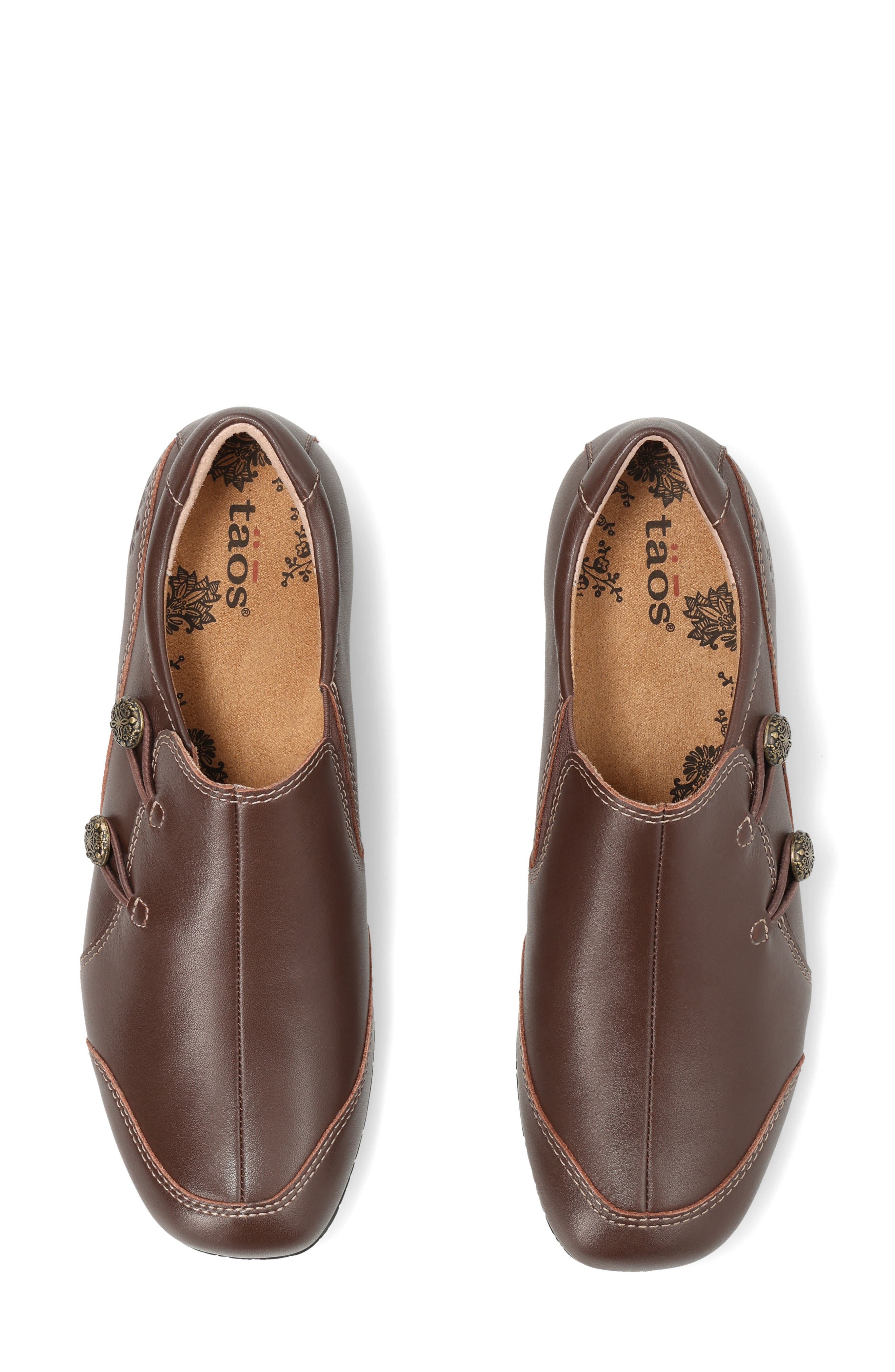 Ramble Leather Flat, Alternate, color, BROWN
