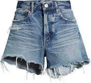 MOUSSY VINTAGE Elam Ripped Denim Cutoff Shorts
