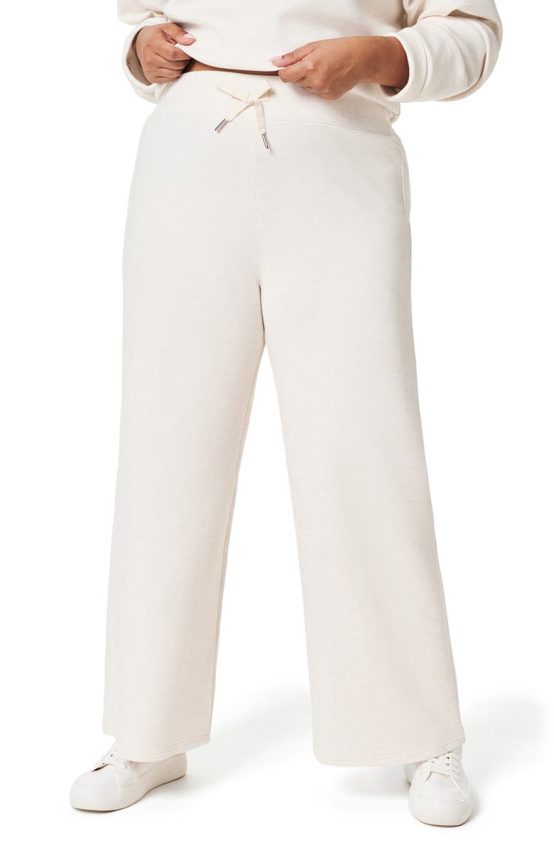 SPANX<sup
®</sup
 Air Essentials Wide Leg Crop Pants, Alternate, color, Oatmeal Heather