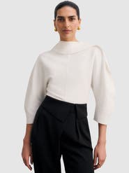 The Fold Riesi Asymmetric Neck Knit Top