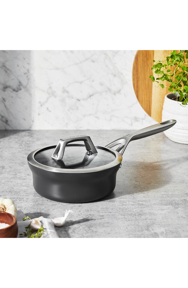 ZWILLING Motion Hard Anodized Nonstick 1.5-Quart Saucepan, Alternate, color, Black