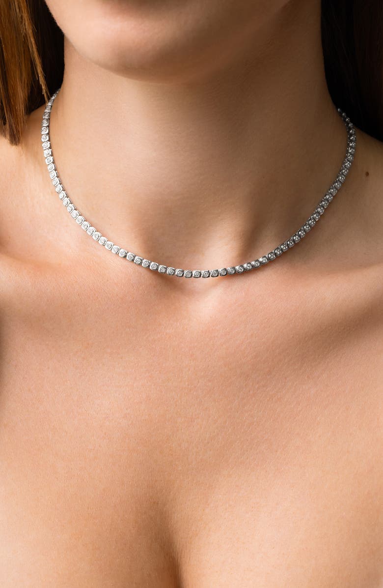 Bony Levy Monaco Diamond Tennis Necklace, Alternate, color, 18K White Gold