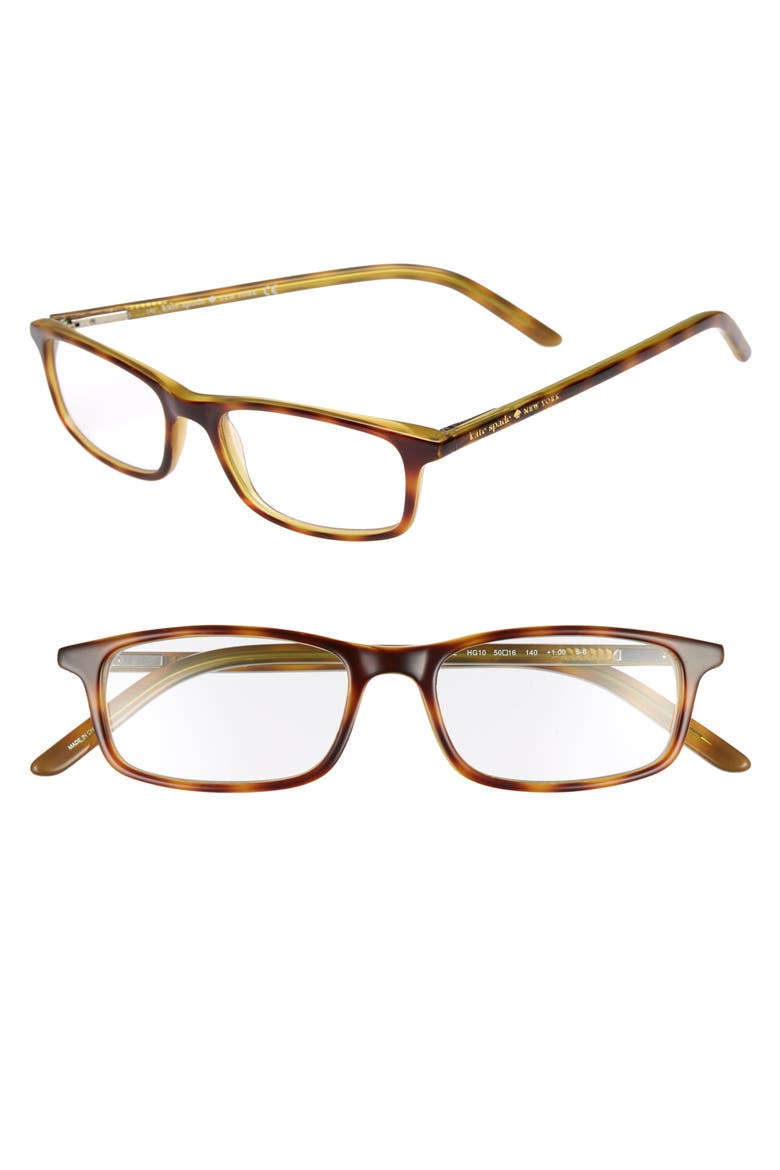 jodie 50mm reading glasses, Main, color, HAVANA GREEN