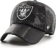 '47 Women's '47  Black Las Vegas Raiders Dazzle Clean Up Adjustable Hat