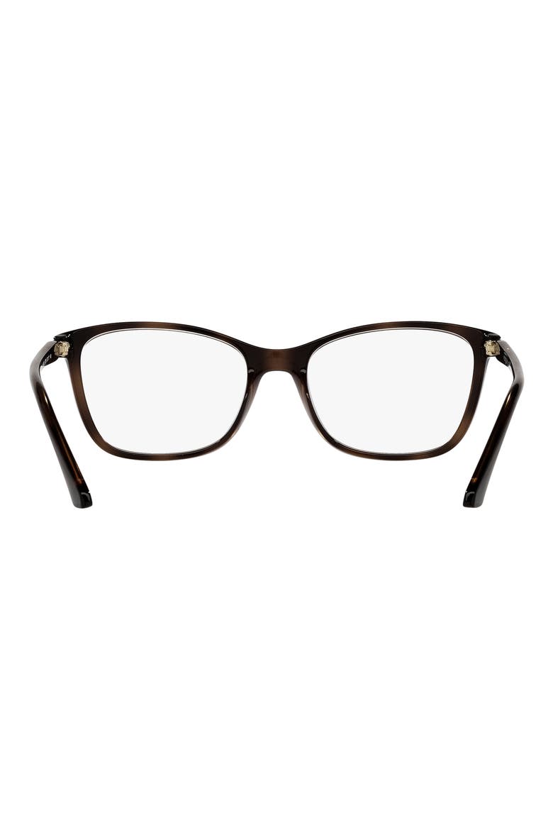 53mm Pillow Optical Glasses, Alternate, color, BROWN