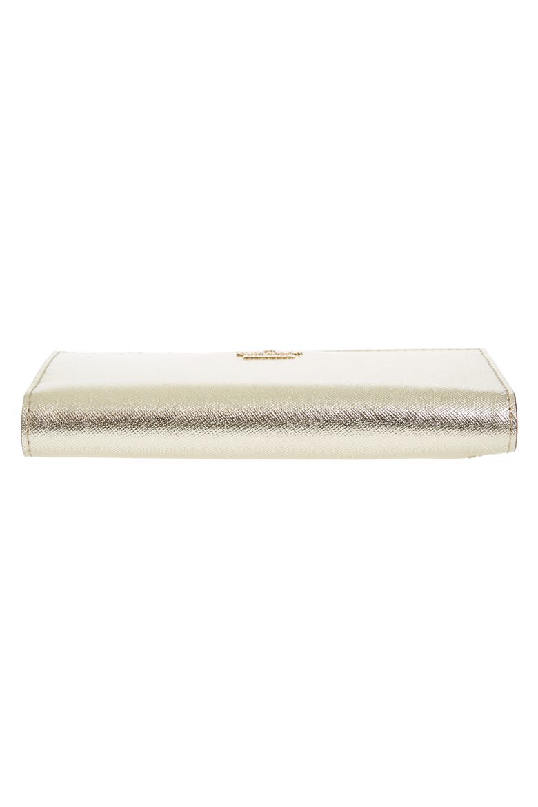 'cameron street - stacy' textured leather wallet, Alternate, color, GOLD