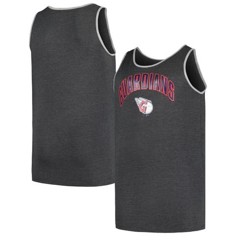 Men's Profile Heather Charcoal Cleveland Guardians Big & Tall Arch Over Logo Tank Top