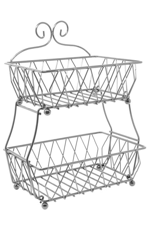 2-Tier Wire Fruit Basket