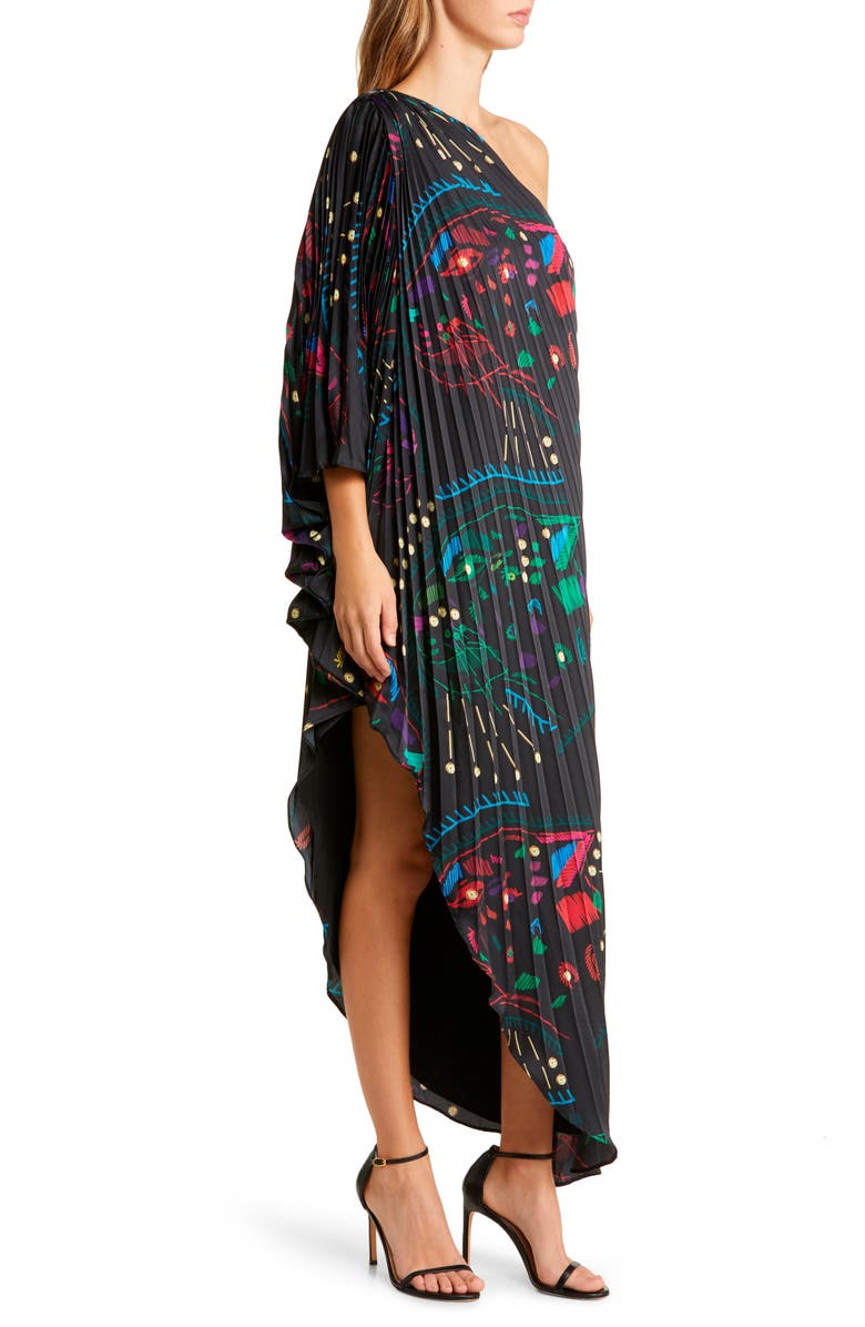 Hutch Pleated Asymmetric Dress, Alternate, color, 