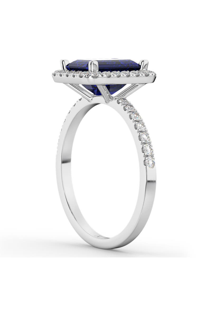 Blue Sapphire & Diamond Engagement Ring 14k, Alternate, color, 3.32ct/White Gold