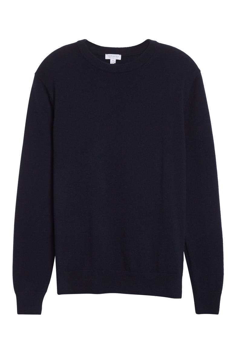 Cashmere Crewneck Sweater, Alternate, color, NAVY