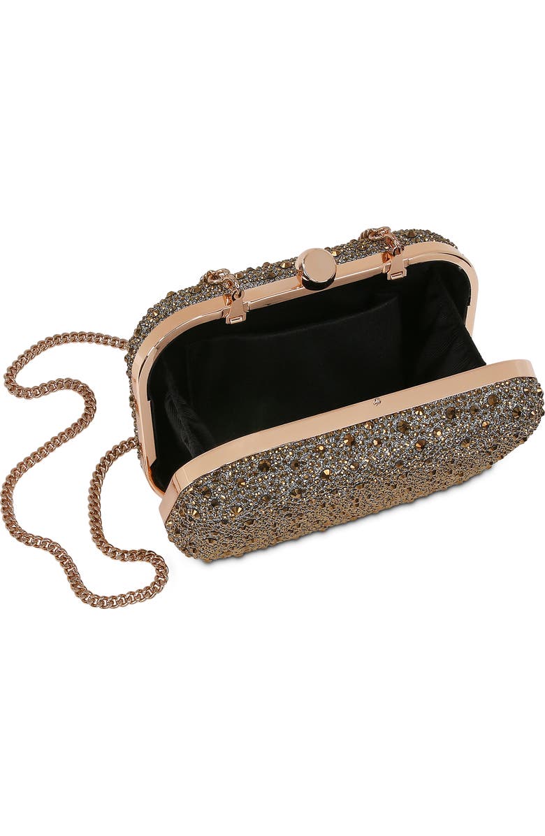 Jewel Badgley Mischka Celest Crystal Mini Minaudiere Clutch, Alternate, color, Gold