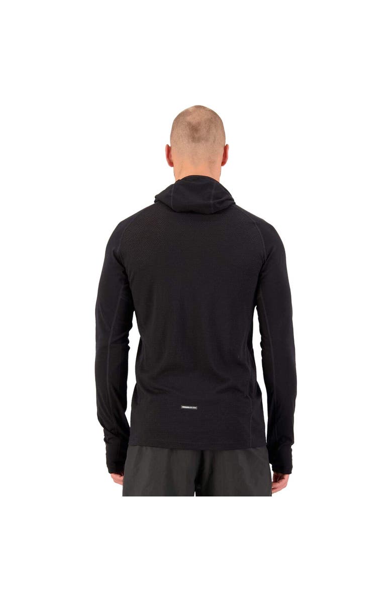 Mons Royale Temple Tech Hooded Zip Top - Men's, Alternate, color, Black Ii