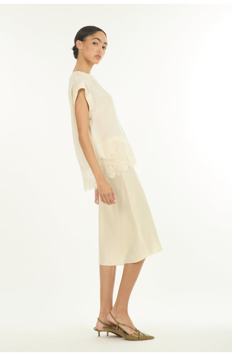 SECRET MISSION Lainey Midi Skirt, Alternate, color, Vintage Crème