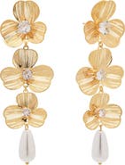 EYE CANDY LOS ANGELES Solana Bloom Faux Pearl Drop Earrings