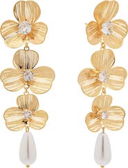 EYE CANDY LOS ANGELES Solana Bloom Faux Pearl Drop Earrings