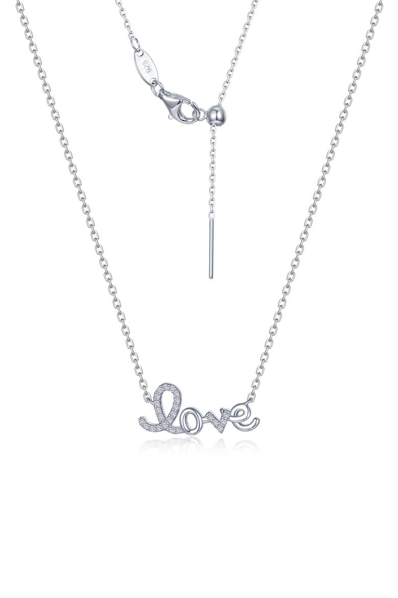 Love Keepsake Pendant Necklace, Main, color, SILVER