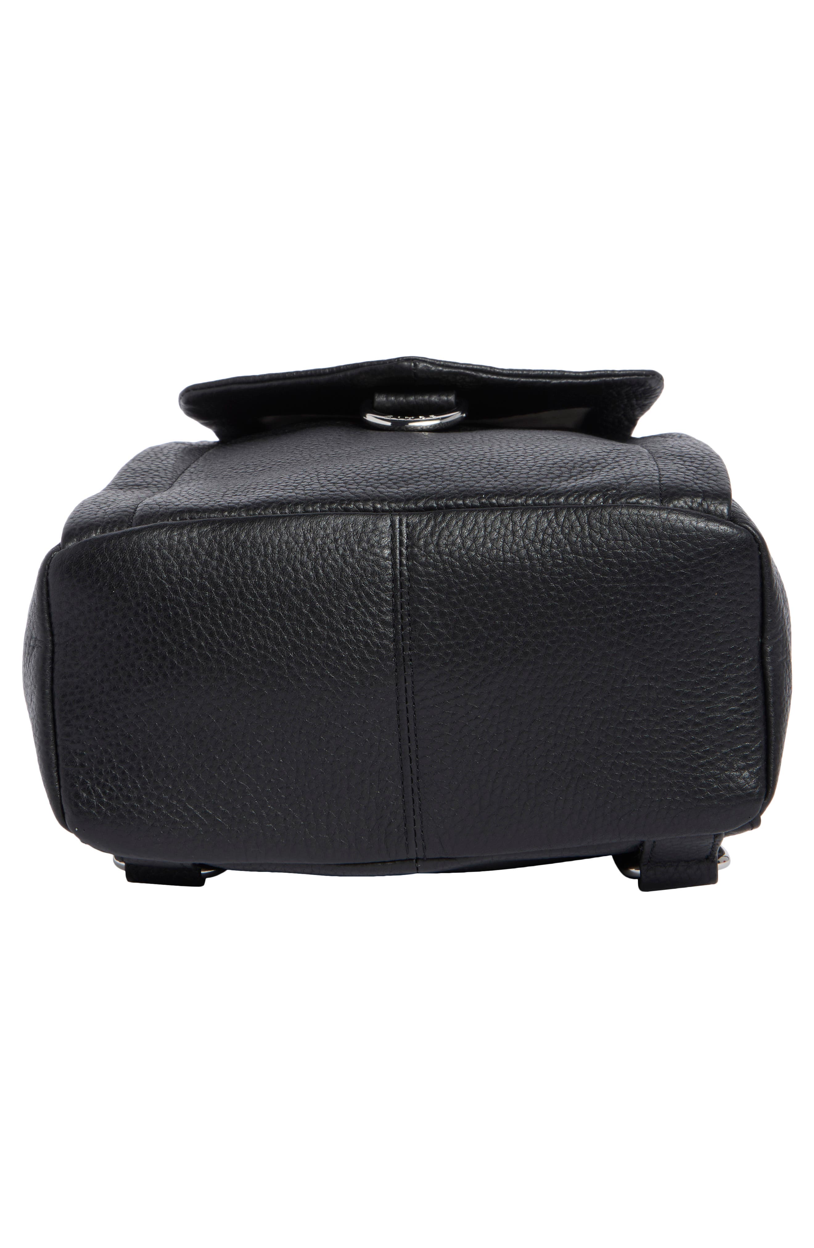 Dumbo Leather Backpack, Alternate, color, BLACK