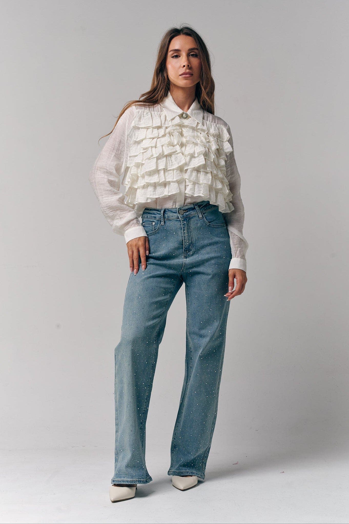 Rhinestone Straight Denim - image 2