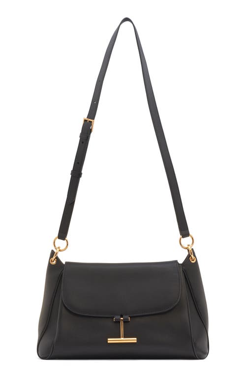 Tom Ford Medium Tara Leather Shoulder Bag In Black