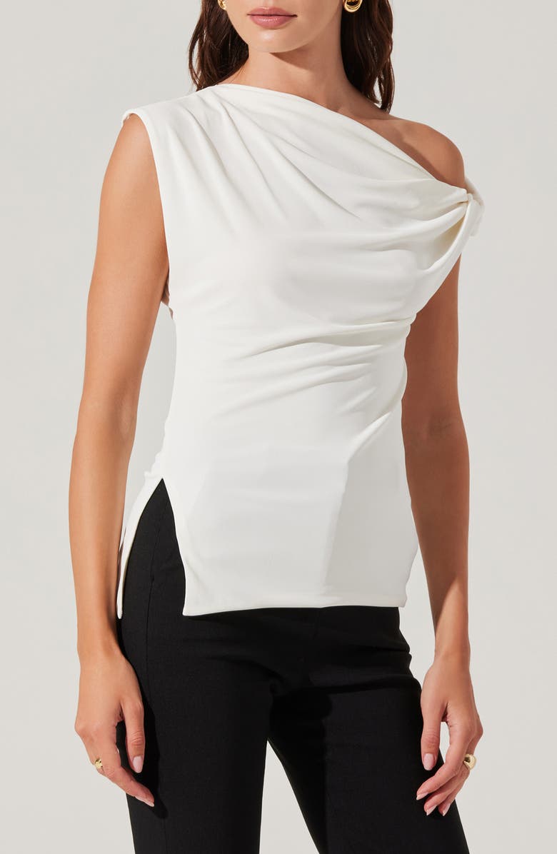 ASTR the Label Aphra One-Shoulder Top, Alternate, color, White