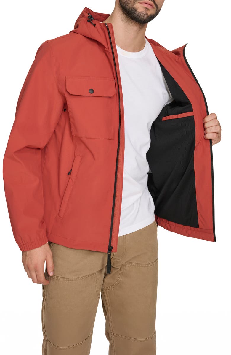 Levi's Hooded Rain Jacket, Alternate, color, Barn Red