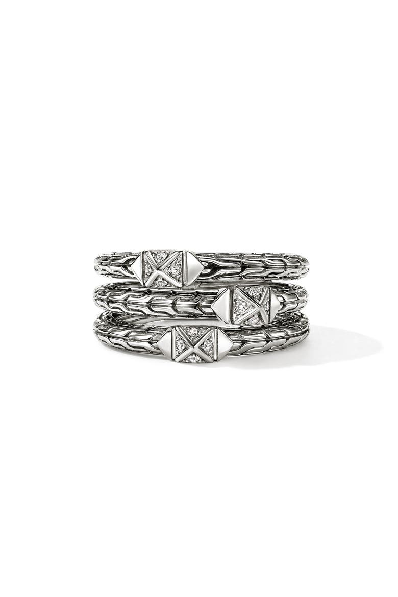 Icon Stud Triple Row Ring, Main, color, SILVER