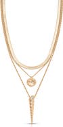 Ettika Saint Tropez Shell Charm Layered Necklace