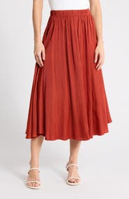 ELIE ELIE TAHARI Pleated Midi Skirt