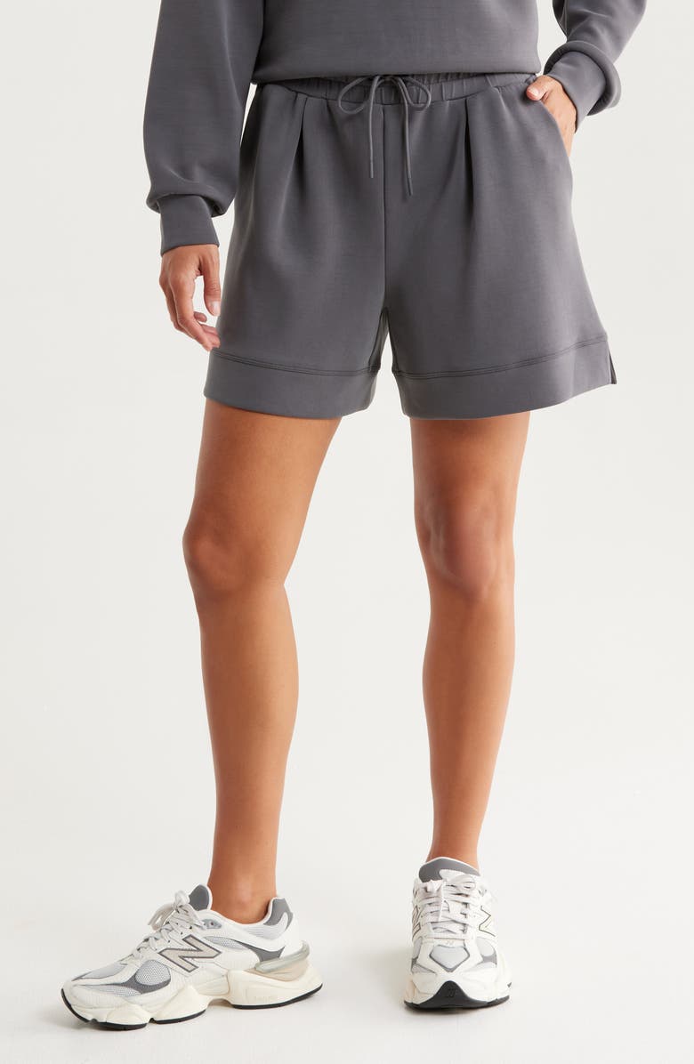Ultra Soft High Waist Scuba Knit Shorts