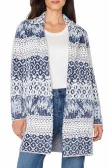 Liverpool Los Angeles Longline Open Front Jacquard Cardigan