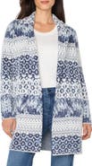 Liverpool Los Angeles Longline Open Front Jacquard Cardigan