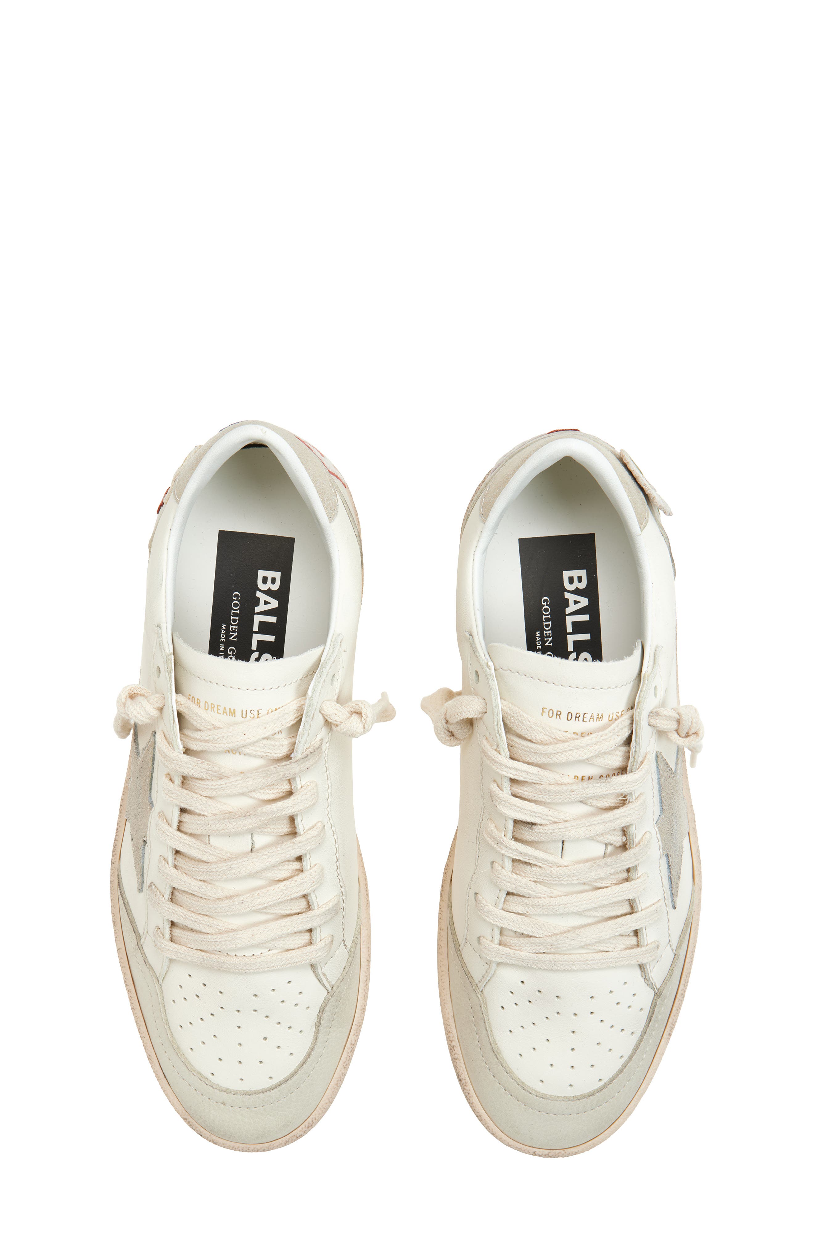 Golden Goose Ball Star Sneaker, Alternate, color, Buttercream/ White/ Platinum