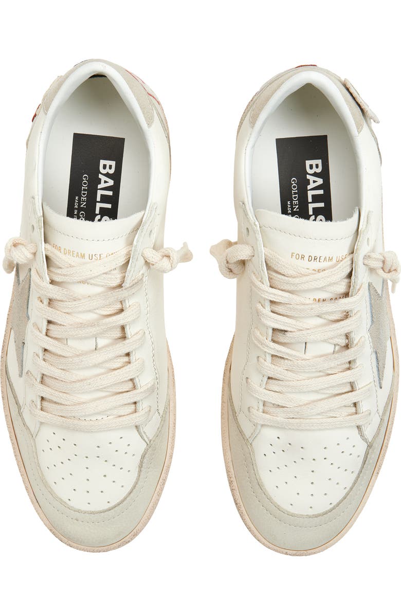 Golden Goose Ball Star Sneaker, Alternate, color, Buttercream/ White/ Platinum