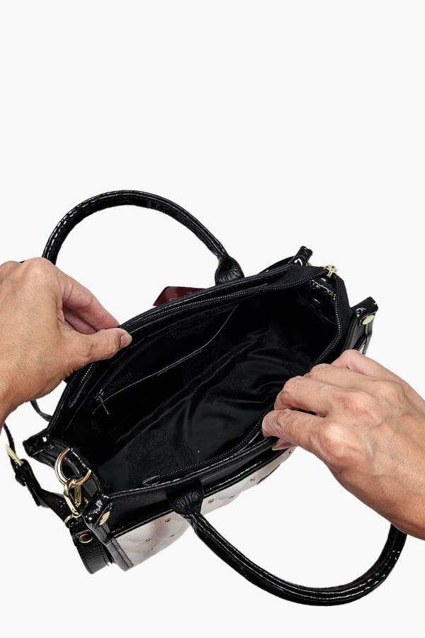 Craft Handbag 568, Alternate, color, Black / White