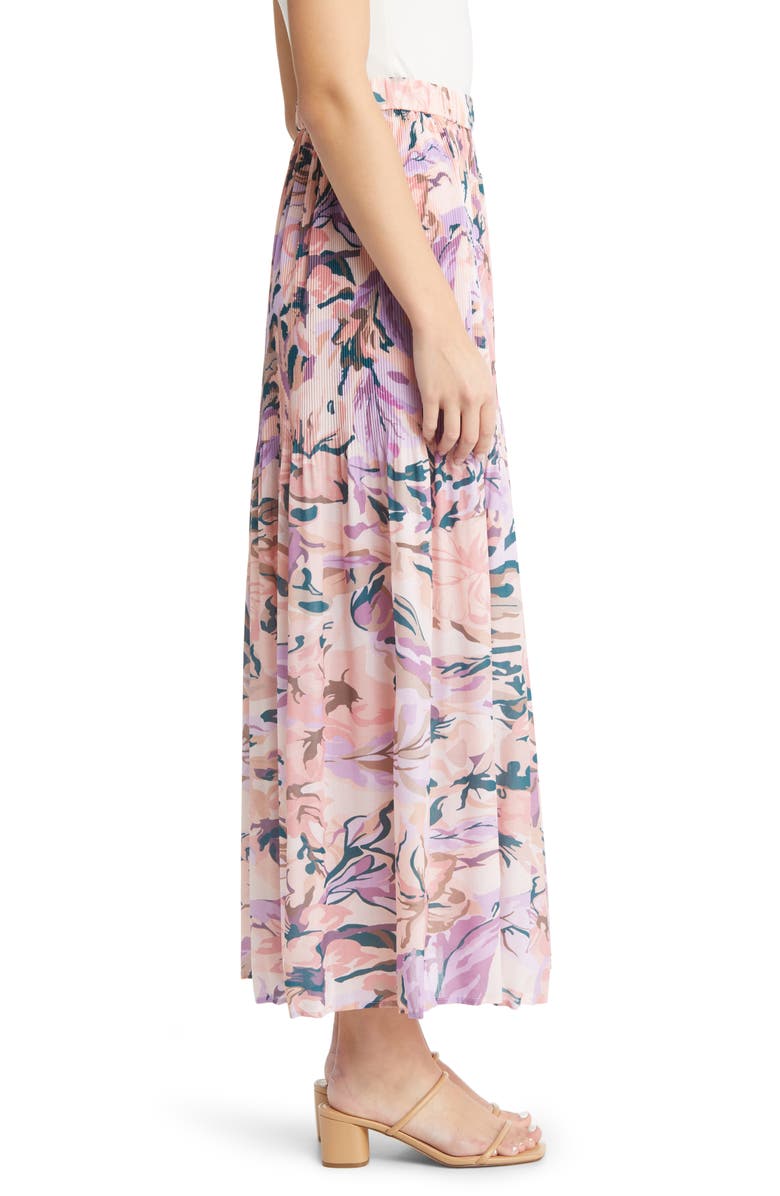 Misook Floral Maxi Skirt, Alternate, color, 