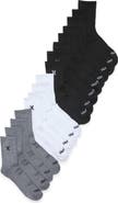 Hurley 8-Pack Terry Quarter Cut Socks