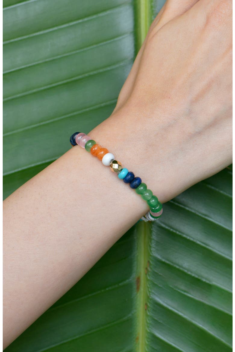 Boheme 14k Gold Multi Gemstone Bracelet, Alternate, color, MULTICOLOR