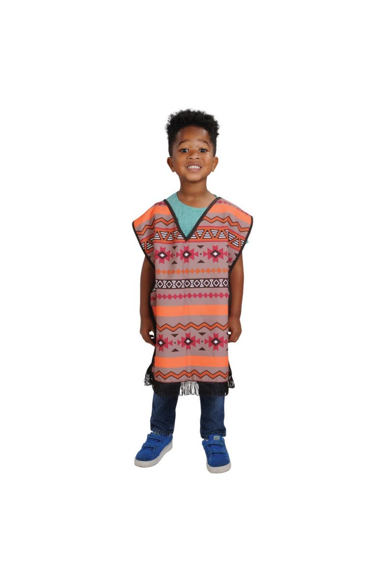 Kaplan Early Learning Company Festive Multiethnic Mexican Poncho Boy Garment, Alternate, color, Multicolored