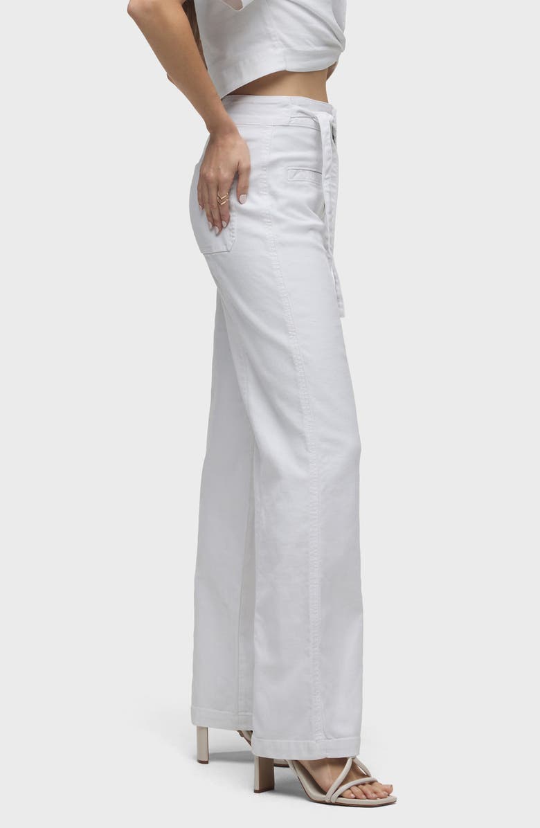 Hudson Jeans Tie Waist Wide Leg Trousers, Alternate, color, 