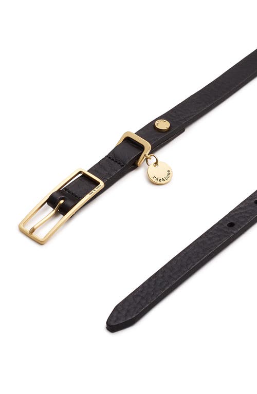 Rag & Bone Baby Rebound Leather Belt In Black