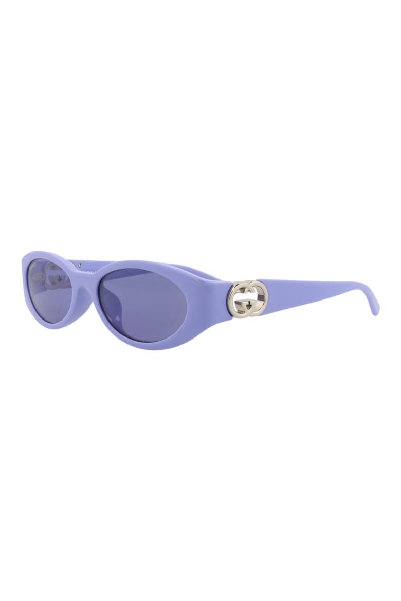 56mm Oval Sunglasses, Alternate, color, VIOLET VIOLET VIOLET