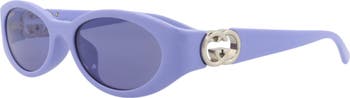 56mm Oval Sunglasses