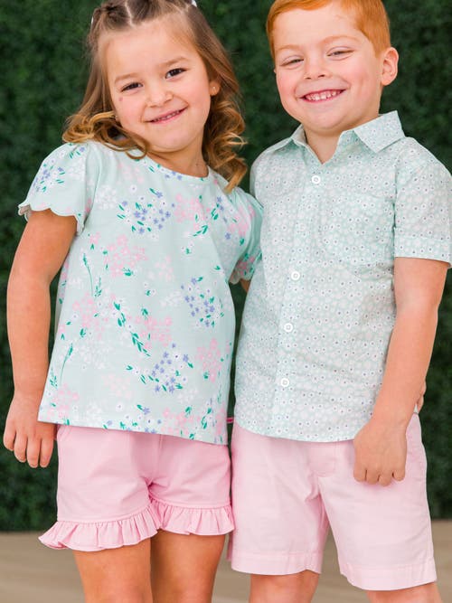 Rufflebutts Girls Knit Ruffle Trim Shorts