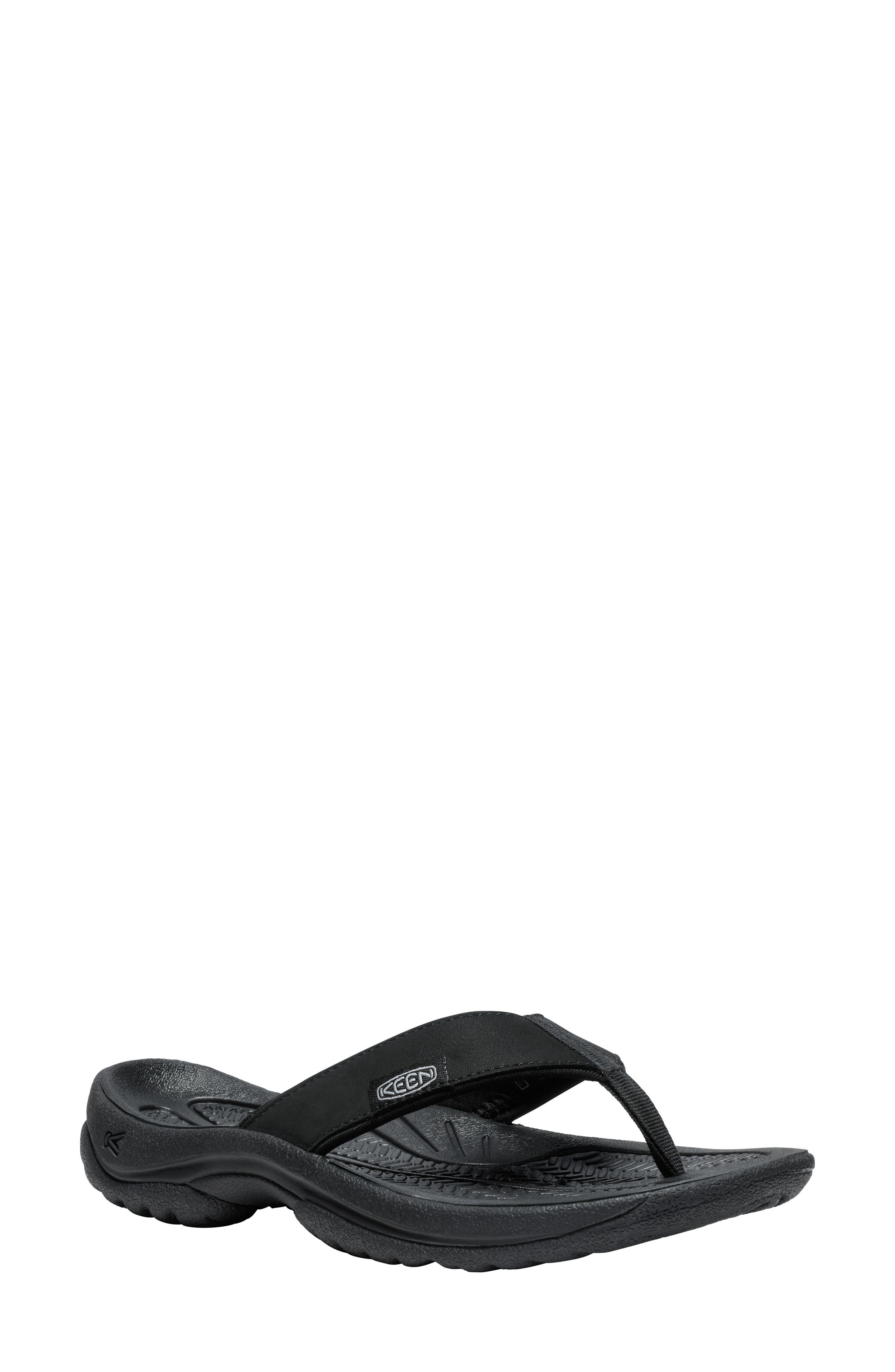 KEEN Kona Waterproof Flip Flop, Main, color, Black/ Vapor