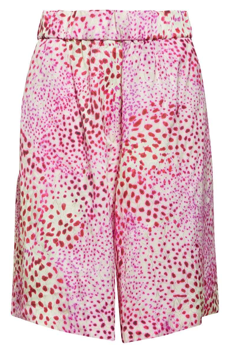 Dries Van Noten Pomy Bis Orchid Spot Print Jacquard Bermuda Shorts, Alternate, color,