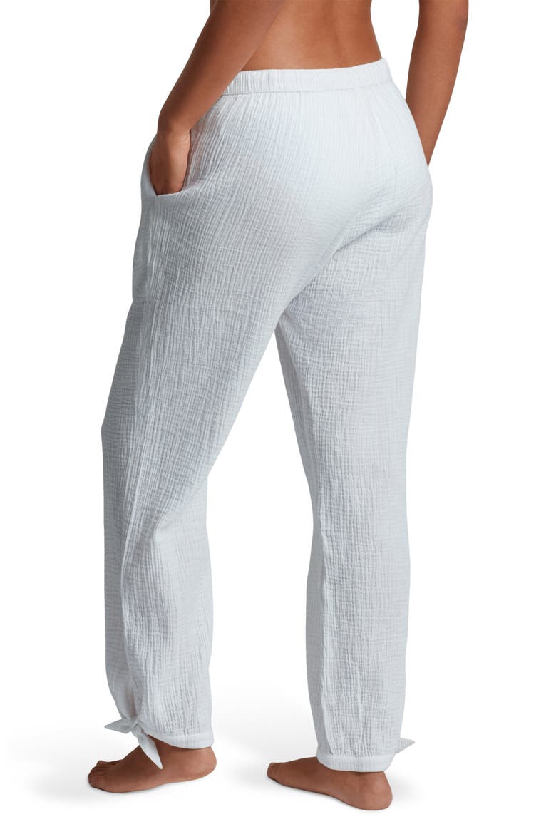 Cotton Gauze Straight Leg Cover-Up Pants, Alternate, color, WHITE